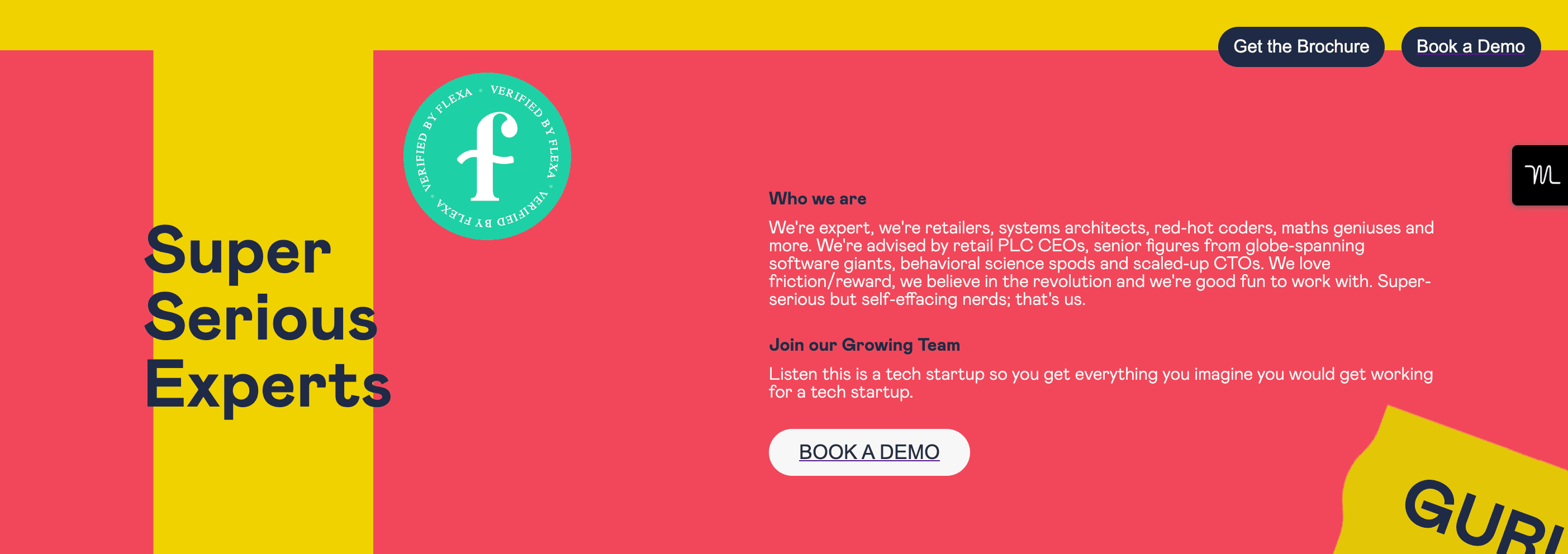 Uncrowd's careers page displaying the green Flexified seal of approval